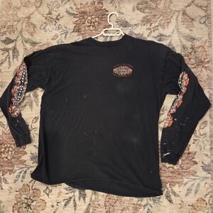 Harley-Davidson Distressed Black Long Sleeve Tee